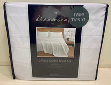 Dreamscape 100 Cotton 3 pc. Twin / Twin XL Sheet Set in Bright White