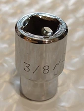 MAC TOOOLS X126, 3/8" DRIVE, 3/8" SOCKET, SHALLOW, 6 POINT.