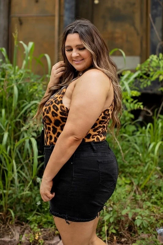 Leopard jeans cheap plus size