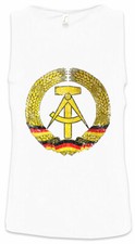 DDR Symbol Herren Tank Top Ostzone Fahne Wappen Hammer Ostalgie Zirkel Logo