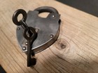 Antique Vintage Style Cast Iron Steel Heart Bridge Padlock Lock & Key  — photo 10