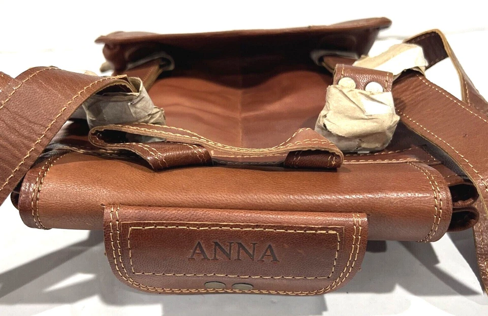 Mochila de viaje de cuero Anna para hombre Foto 2 de 4