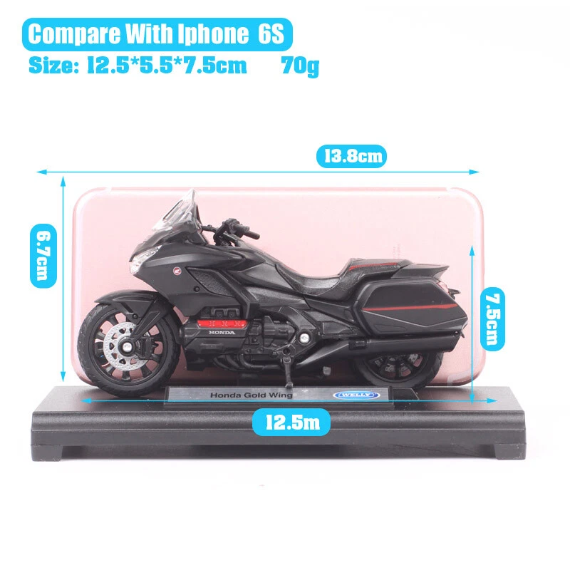 1/18 Scale Welly 2020 Honda Gold Wing Cruiser Bike Model Motorcycle Diecast Toy - Image 4 of 4