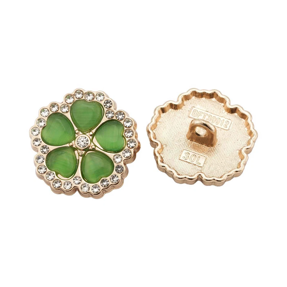 5pcs Flower Shape Metal Buttons Vintage Style for Clothing Sewing Crafts 18-25mm - Image 2 of 4