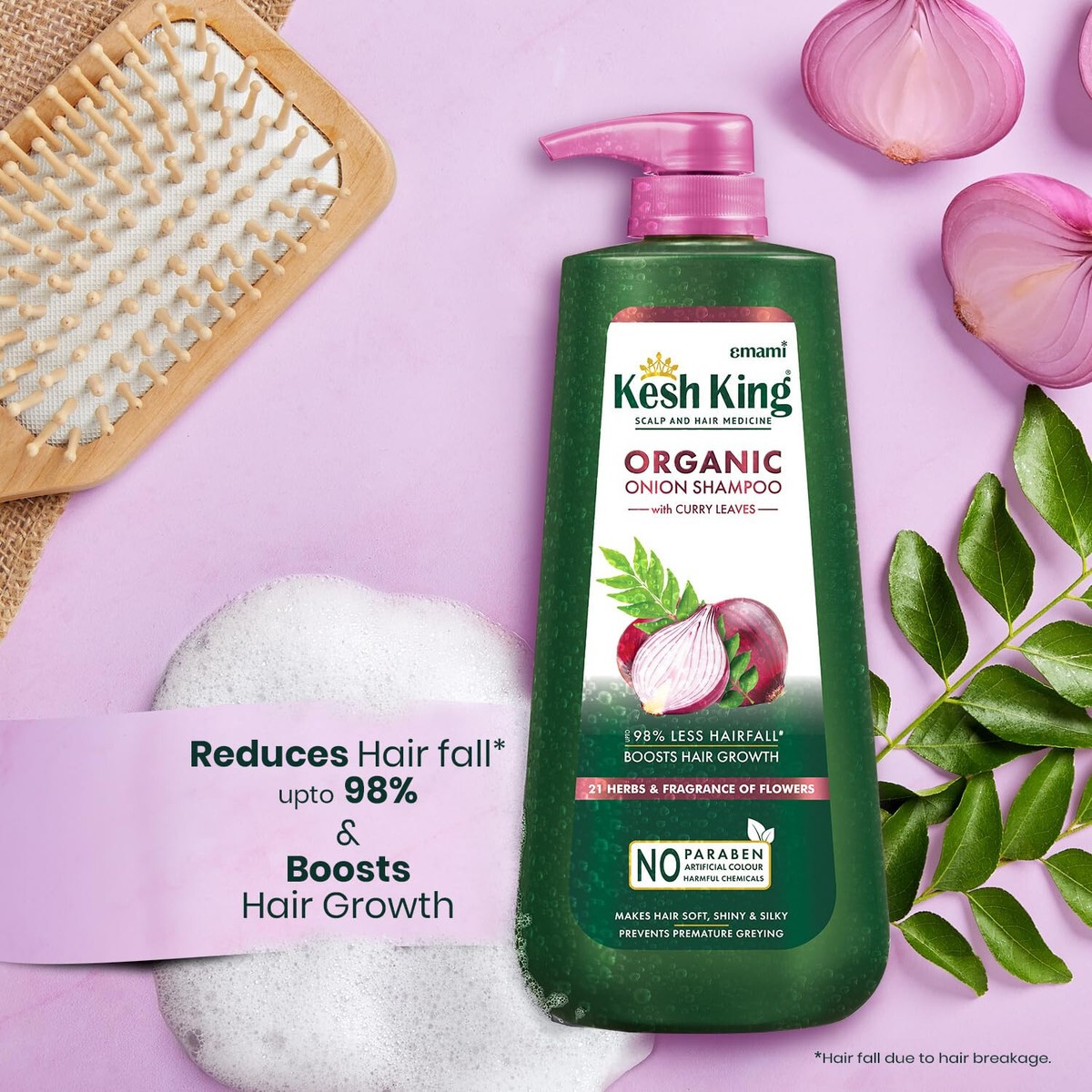 Shampoing Ayurvédique Emami Kesh King Aloe Vera - Anti-chute Cheveux - Naturel