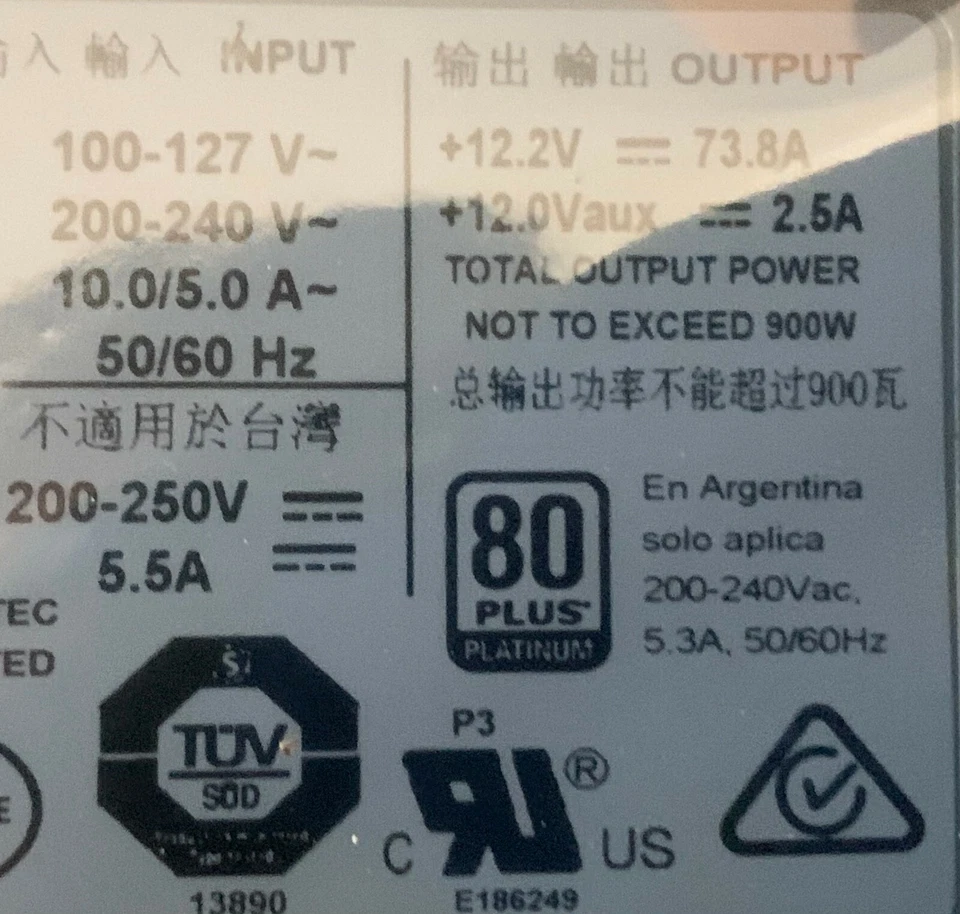 Artesyn 7001691-J000 (PN 1AF895) 900Watt Power Supply for IBM Flash System - Image 3 of 4