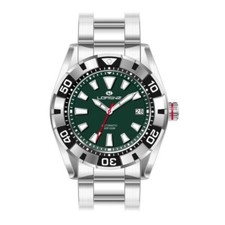 Orologio Automatico Uomo LORENZ 26170DD Bracciale Acciaio Verde Sub 100mt