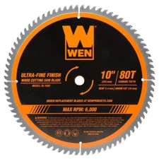 10 In 80-Tooth Carbide-Tipped Ultra-Fine Woodworking Saw Blade Miter Table Saws