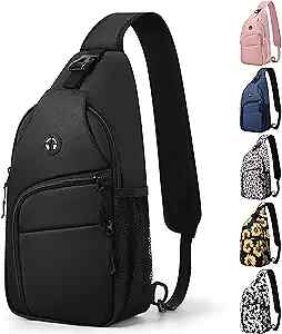 Crossbody Bags for Women Trendy,Sling Bag for Men with Polyester Black-image