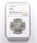 1940 Walking Liberty Half Dollar MS66 NGC *7147