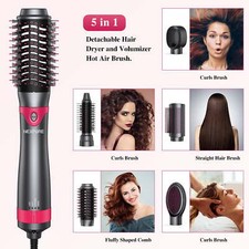 5 in1 Hot Blower Brush Hair Drying Volumizer Hair Styling Curl / Straight Tool