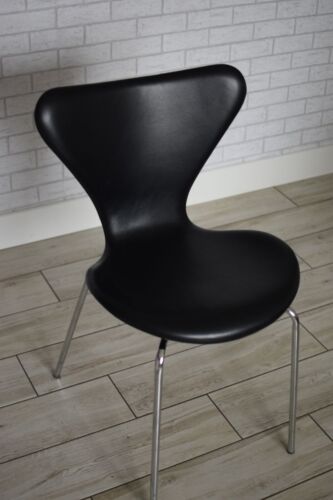 Fritz hansen series 7 chair in black leather - Picture 10 of 21