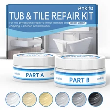 Fiberglass Tub Repair Kit (Color Match), Porcelain Sink, Fiberglass Shower and