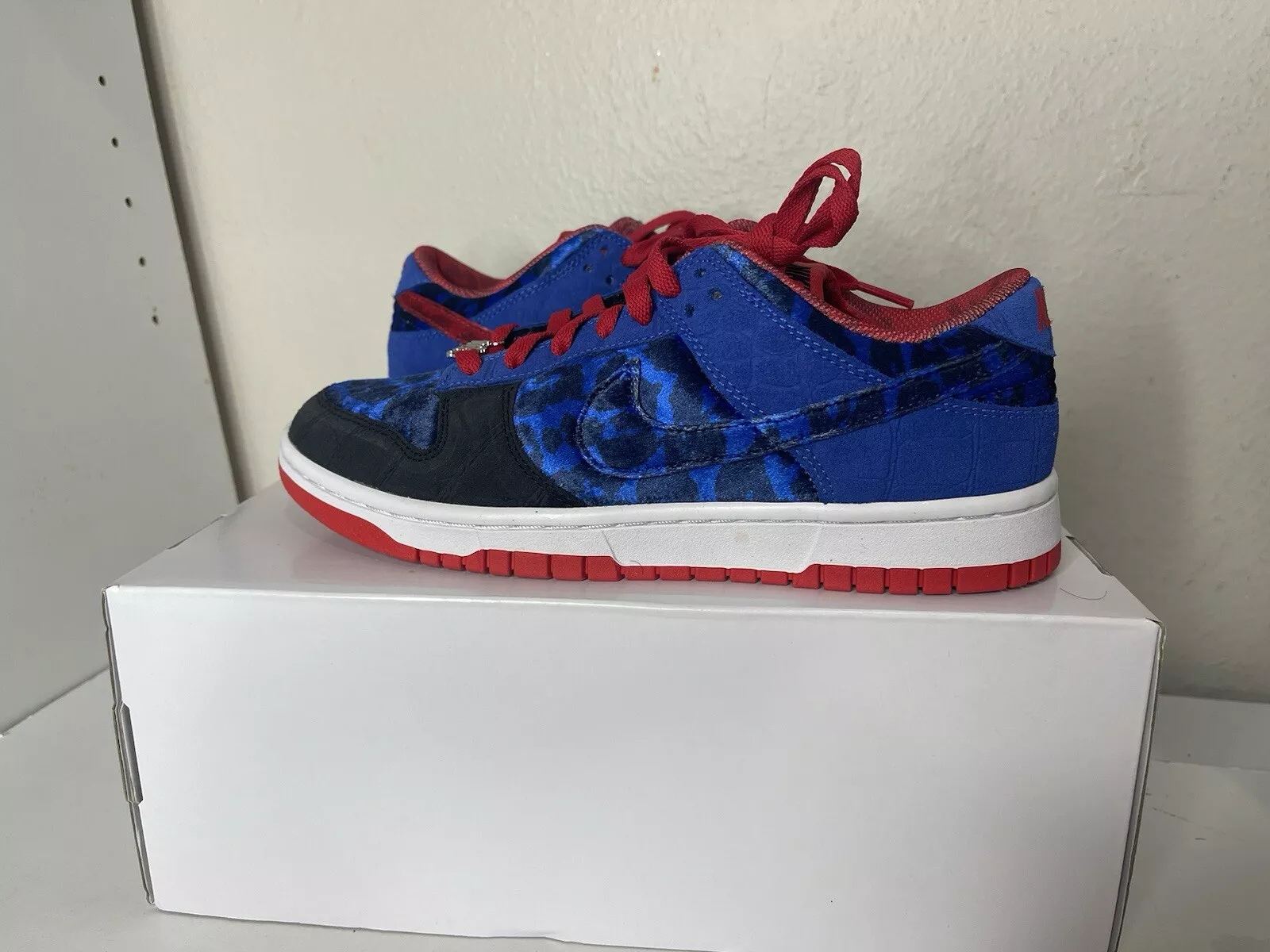 Nike Dunk Low Premium ID By You Noir Bleu Tigre FJ2253 901 Homme Taille 7 /8,5 W