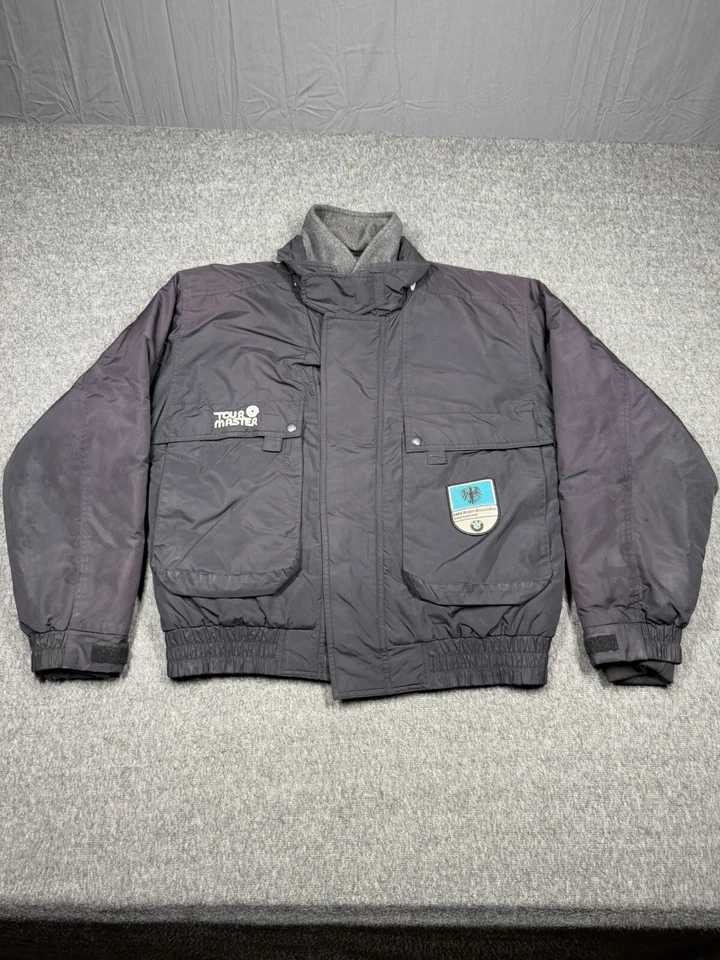 Tour Master BMW Motorcycle Jacket Mens Size l Black Riding Vintage Full Zip - Image 2 of 4