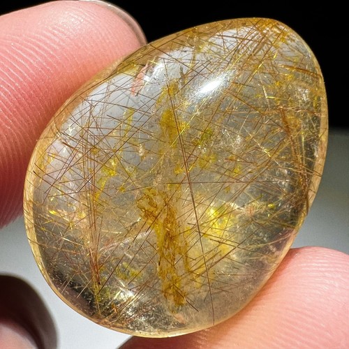 Hermoso espécimen natural pulido cristal rutilo 24ct - Imagen 2 de 10