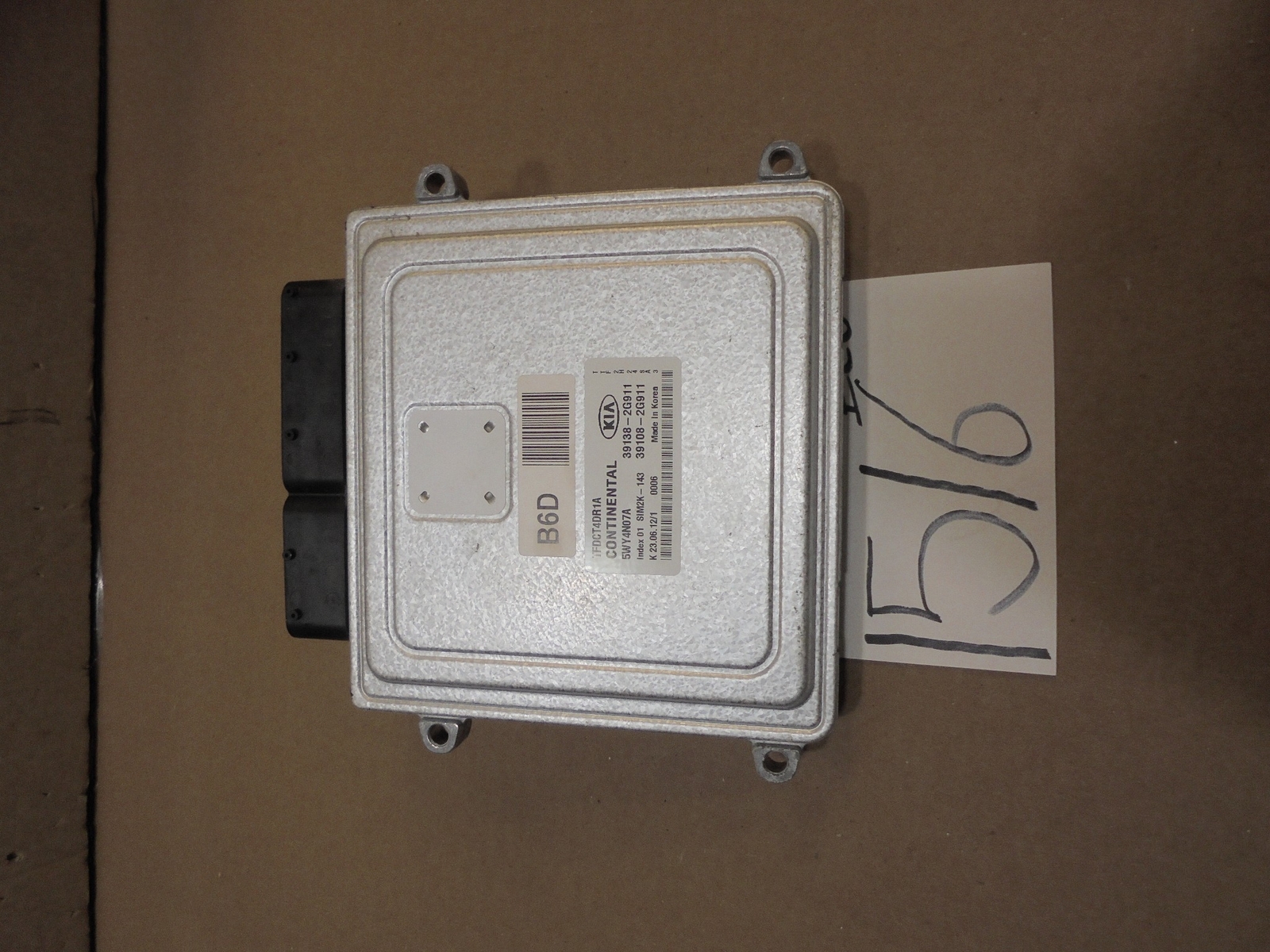 12 Kia Optima #1516 Engine Computer ECM ECU 39138-2G911