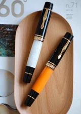 Majohn P139 Fountain Pen Big Piston Resin Pen, Size 6/8 EF/F/M Nib Writing Pen