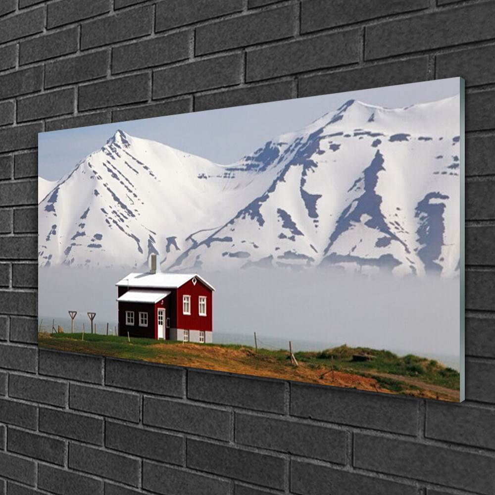 Tableau sur verre acrylique haute définition paysage montagne 100x50