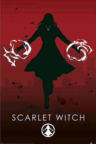 Scarlet Witch - Silhouette - Poster Plakat Druck - Gr��e 61x91,5 cm