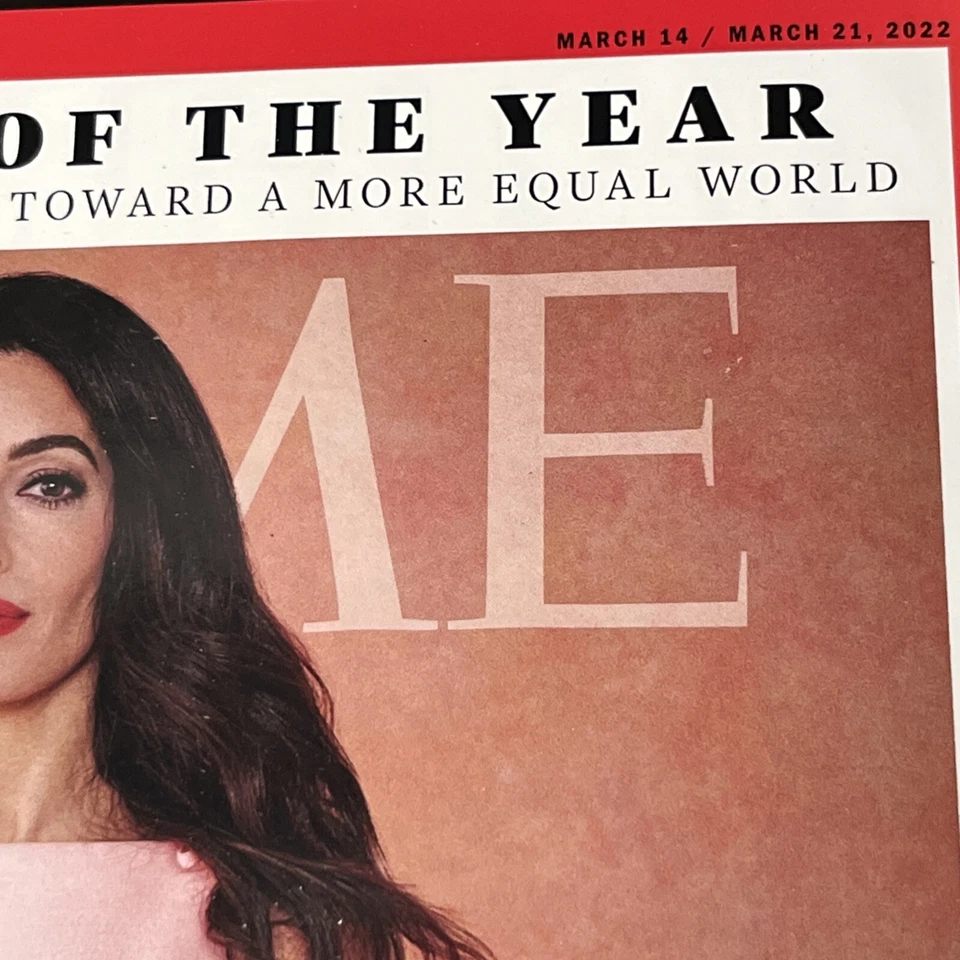 2022 March 14-21, TIME Magazine, Zelinsky & The Heroes Of Ukraine,Amal Clooney - Image 2 of 4