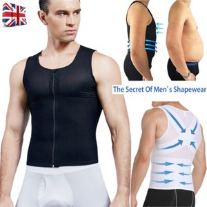 Men Compression Boobs Undershirt Slimmer Body Shaping Top Man Gyno Vest ...