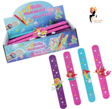 MERMAID SLAP BANDS Girls Wrist Snap Party Bag Filler Toy Magical Birthday Gift 