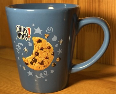 Chips Ahoy! Chocolate Chip Cookies   4  Ceramic Coffee Mug Cup - Blue EUC