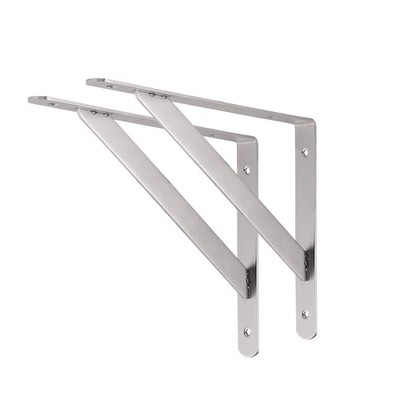 2 PCS 10 Inch Heavy Duty Stainless Steel Shelf Bracket 220 lb Table Bench