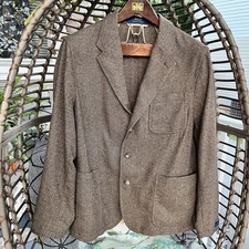 Polo Ralph Lauren Brown Herringbone Sports Coat Blazer Wool blend 44R Modern Fit