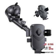 2-in-1 Suction Cup Car Phone Holder with Air Vent Hook - 360 Rotatable