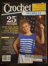 Crochet World Magazine August 1988 25 Plus Crochet patterns
