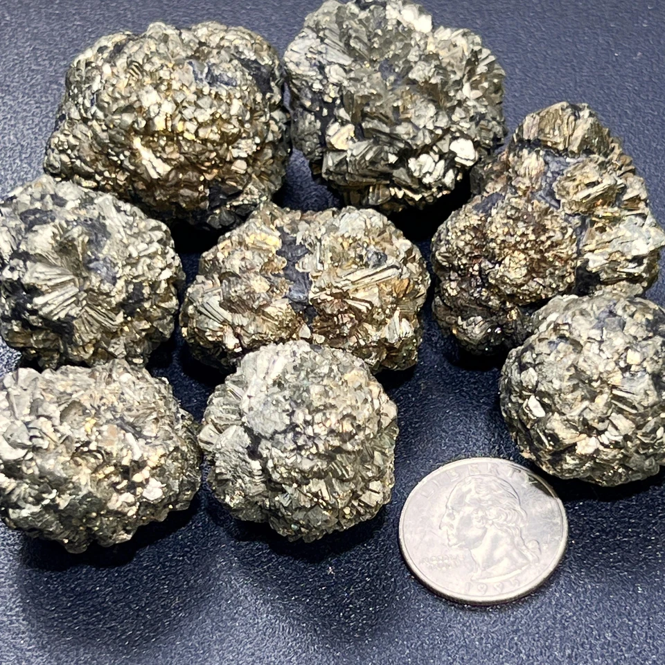 Marcasite Crystal Nodules Iron Pyrite Large Gold Nugget Rough Raw Wholesale - Image 2 of 4