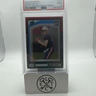 2024 Panini Donruss Rated Rookie Drake Maye 379 Optic Preview Red & Green Prizm