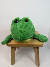 Dakin Rattle Frog Plush Hand Puppet 10 1993 Stuffed Animal Toy Green Spotted