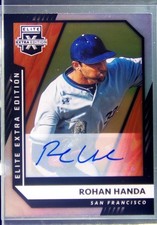 2021 Panini Elite Extra Edition Rohan Handa Auto #146 Giants Signatures