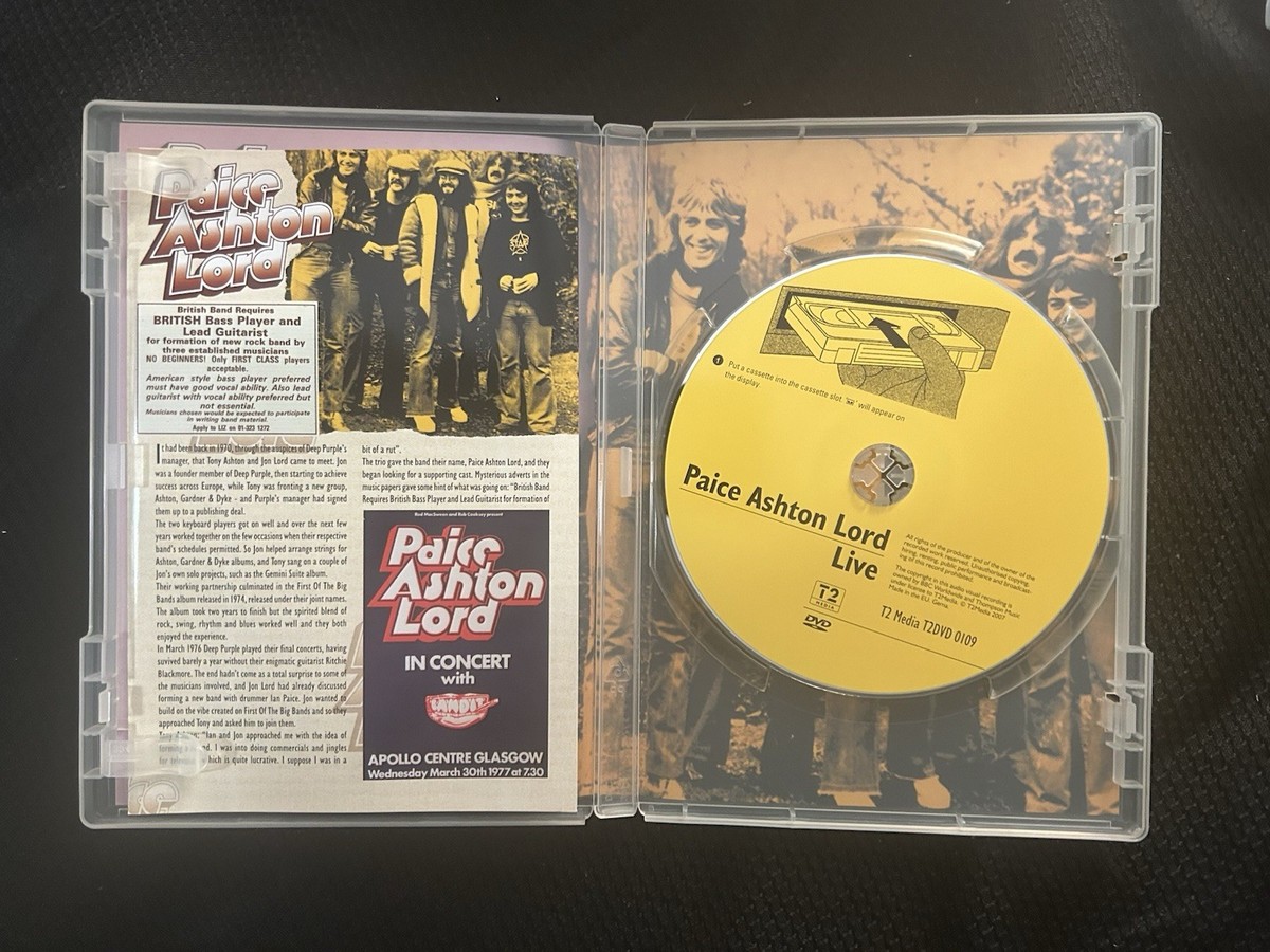 Paice Ashton Lord: Malice in Wonderland - Live (DVD, 2007) for