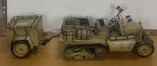 French WWII Citroën Half-Track Type P17 with Trailer Folk Art Steel Model VTG