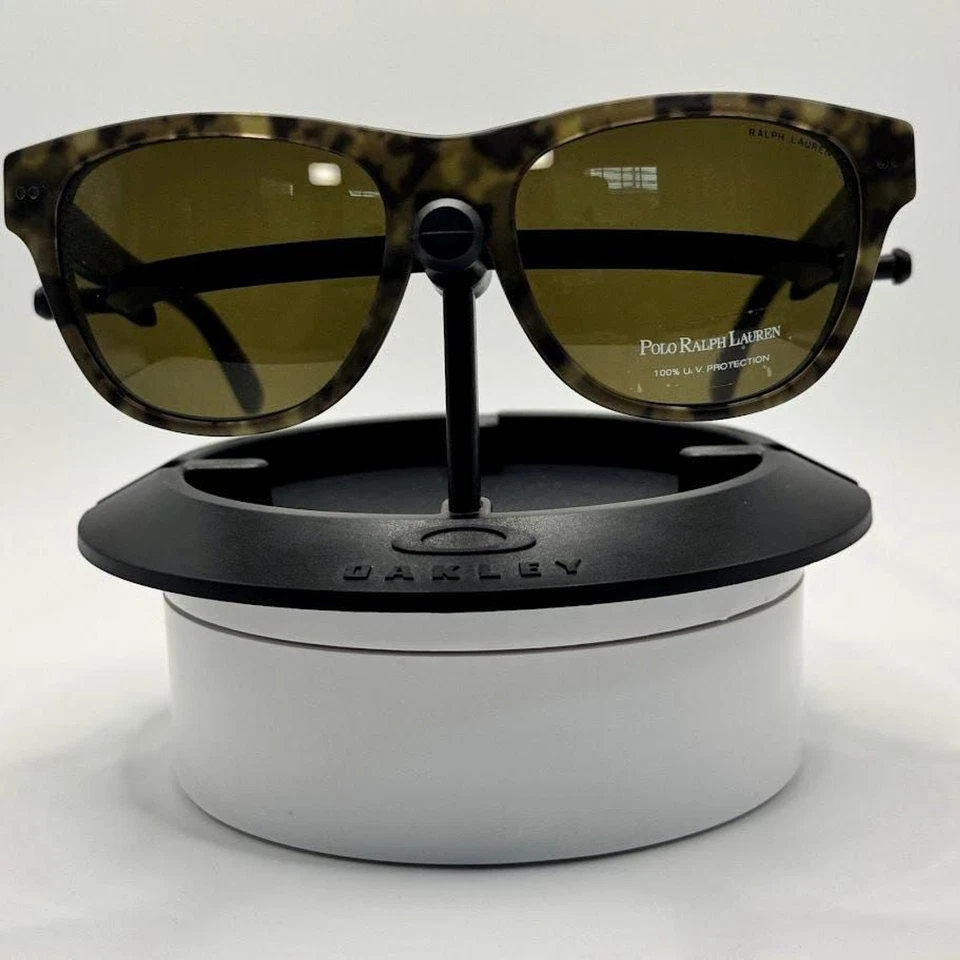 NUEVO Y2K Polo Ralph Lauren Zyl Gafas de sol | PH4080 55/18/140 Verde Tortuga/Marrón Foto 4 de 4