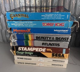 Lot Of 29 Intellivision Games Extra Overlays Manuals And Cartridge See List Nice