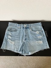 NWT BLANKNYC The Barrow Denim Shorts Womens 29 High Rise Distressed Light Wash