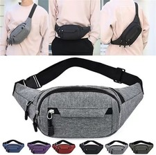 Men Women Fanny Pack Belt waist Bag Cross body Sling Shoulder Travel Sport Pouch
