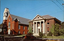 Swanton, Vermont VT M. E. Church Library Chrome Original Vintage Postcard