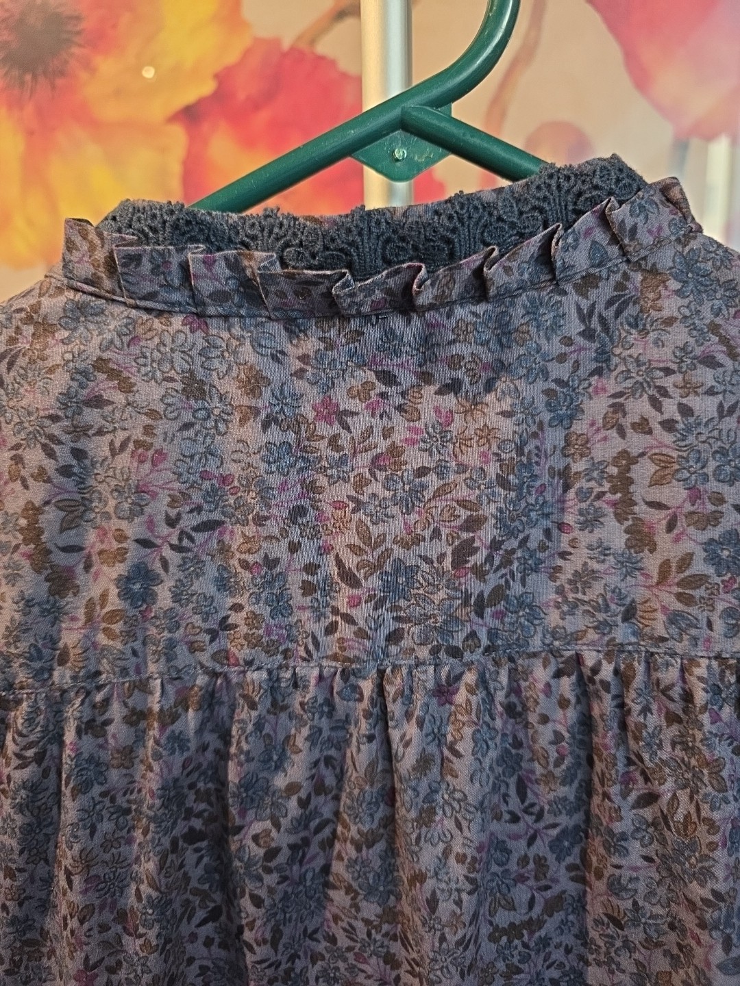 Talbot Ruffled Button Down Short Sleeve Blousecw … - image 8