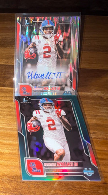 2025 Bowman U Chrome Harrison Wallace III Auto Stealth Refractor + Aqua