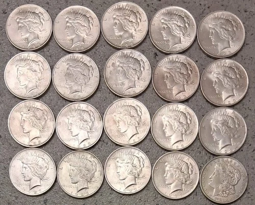 1923-1925 Peace Dollar & 1926 Morgan - 20 Coins - Circulated but NICE Condition!
