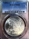 1891 S  MORGAN DOLLAR  PCGS CH BU  EXCEPTIONALLY PRISTINE FOR THE GRADE $.99