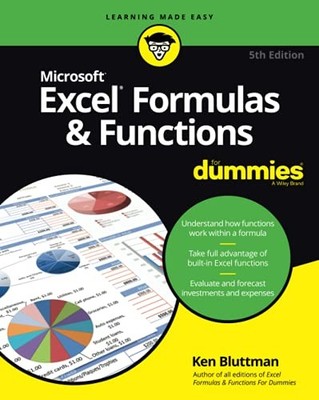 Excel Formulas And Functions Fd, 5e (For Dummies) - paperback Bluttman, Ken