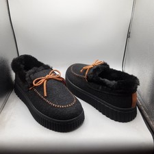 Skechers Cozy Ojai Moccasin Slippers Women's 8.5W Black A96