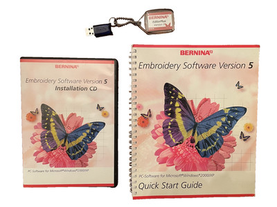 BERNINA Embroidery Software V5 DVD + Quick Start Guide + EditorPlus Dongle *DESC